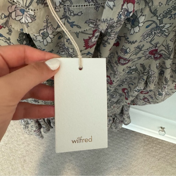 NWT ARITZIA WILFRED ruffle long sleeve dress - Picture 4 of 6